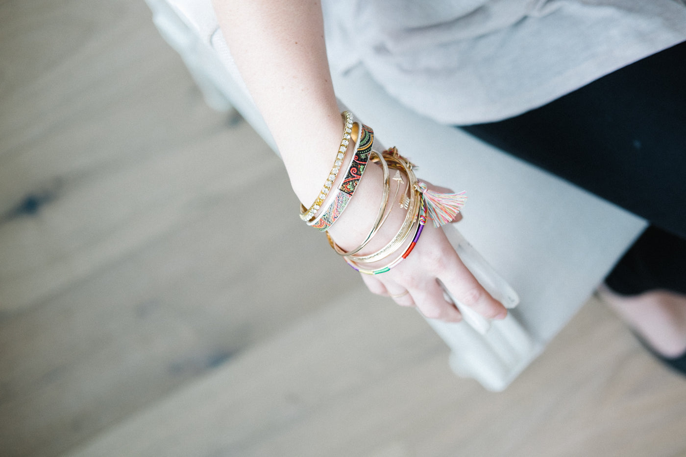 Stacking bracelet detail
