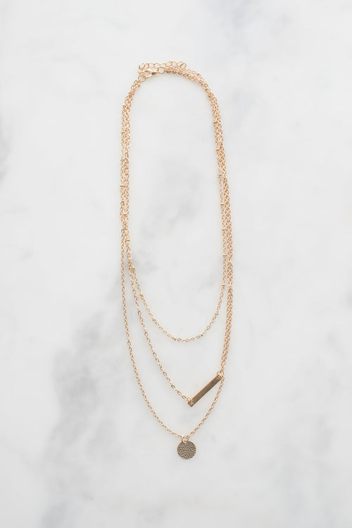 Pendant necklace on a fine steel chain