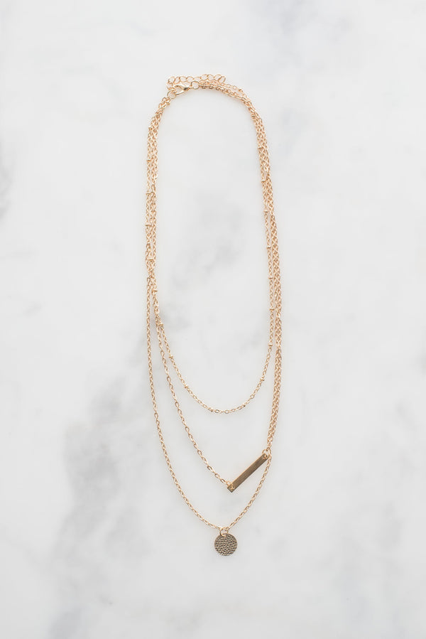 Pendant necklace on a fine steel chain